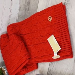 Michael Kors Vibrant Red Knit Scarf